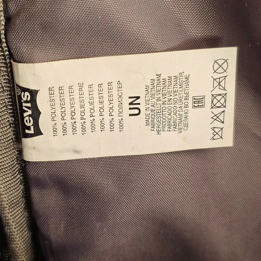 Levi’s Backpack Blue Black Polyester Laptop School Travel Bag 15” x 10